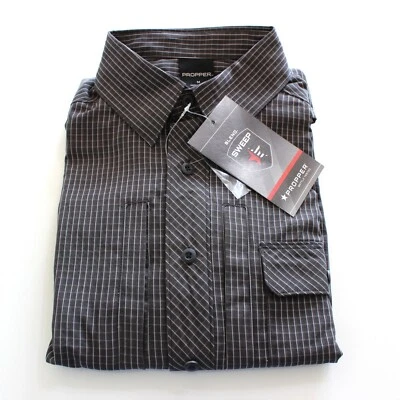 Propper Men's Covert Dress Shirt Size M Gray Tactical Conceal Carry Short Sleeve - Image 1 of 4