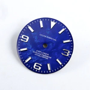 DS EXP Dial S Mod Natural Pearl MOP Blue Lume Skx007/09 Abalone Dive 28.5MM NH35 - Picture 1 of 6