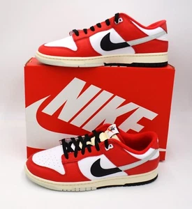 NEW NIKE DUNK LOW RETRO PRM MENS SHOES SIZE 11.5 CHICAGO SPLIT RED DZ2536 600 - Picture 1 of 6
