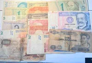 LOT OF SOUTH AMERICAN PAPER MONEY - LOT OF 15 - Picture 1 of 1