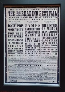 Lesefestival 1991 Besetzung - James Iggy Pop Sonic Youth - Souvenirdruck - Bild 1 von 5