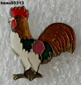 ⭐CHAQUETA DE COLECCIÓN ESMALTE ""POLLO"" SOMBRERO CHALECO SOLAPA GALLO PIN - Imagen 1 de 1