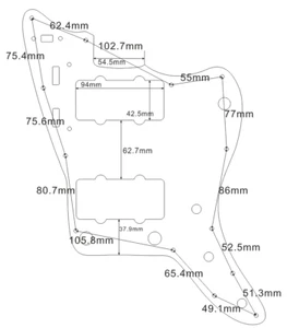Golpeador de guitarra estilo Jazzmaster Fender Japón para ajuste 4 capas negro perla - Imagen 1 de 1