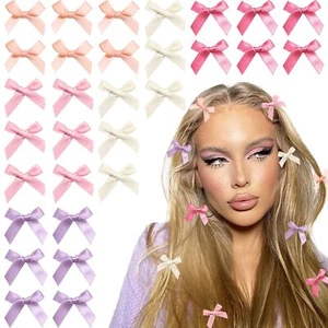 30PCS Mini Bow Hair Clips 5 Colors Cute Hair Bows Clip Kawaii Hair Ribbon Cli... - Picture 1 of 7