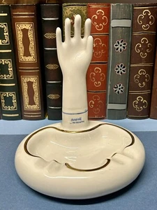 ¡Raro! Cenicero con soporte para tubo guantes de goma Ansell Rubber Company de cerámica vintage - Imagen 1 de 10