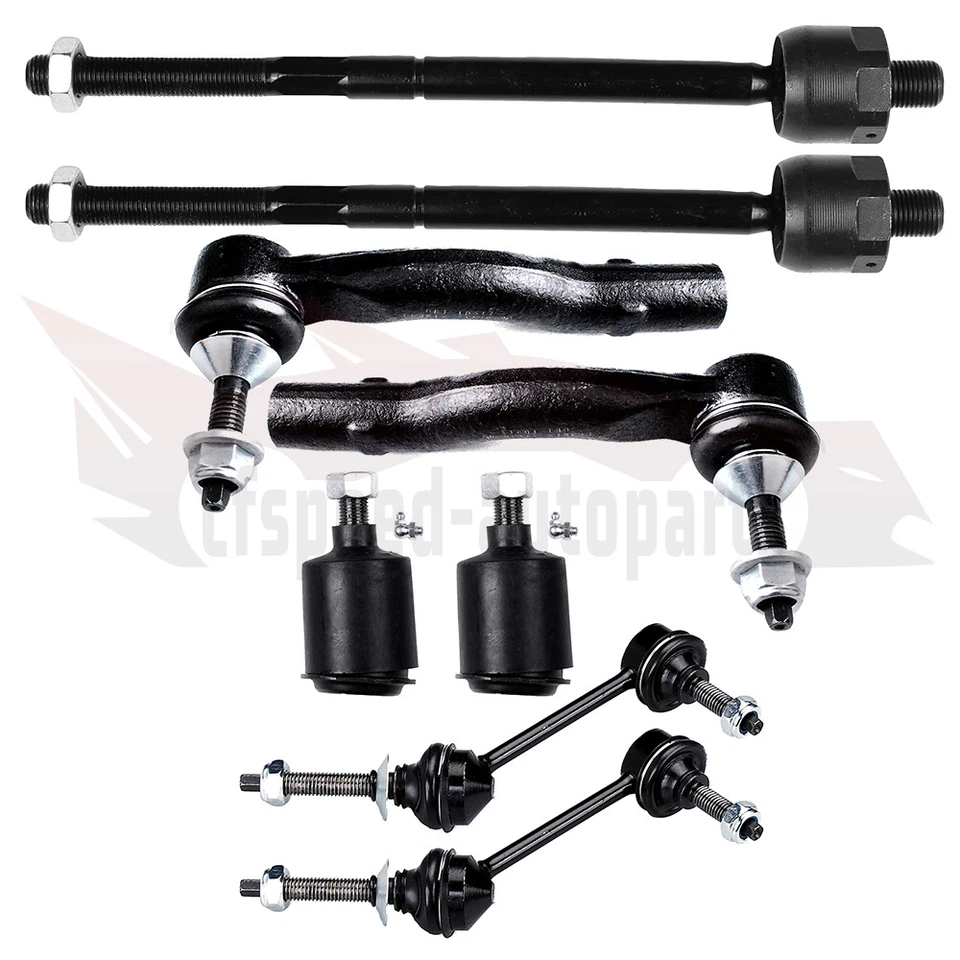 Kit de haste de amarração 8 peças junta esférica frontal para 2003-2011 Mercury Grand Marquis Maurader - Imagem 1 de 1