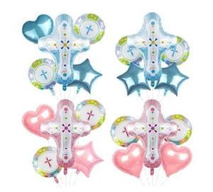 5pcs Boy/girl Foil Balloon for Baby Shower Christening Confirmation Party Decor - Picture 1 of 14