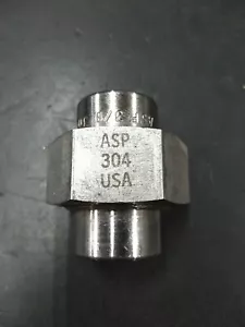 ASP 304 Stainless Steel Pipe Union Class 1M Female 3/8" NPT to Female 3/8" NPT - Picture 1 of 2