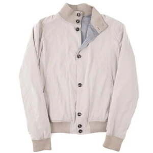 Manto Tan Microfiber Bomber Jacket with Jersey Lining L (Eu 52) NWT - Picture 1 of 8