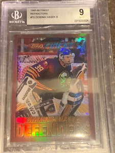 95-96 DOMINIK HASEK TOPPS FINEST DEFENDERS REFRACTOR #72 MINT Graded BGS 9 MINT - Picture 1 of 3