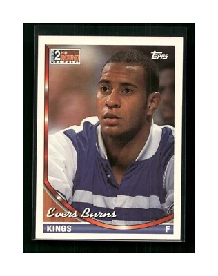 1993-94 Topps Sacramento Kings Basketball Card #366 Evers Burns Rookie - Image 1 of 4