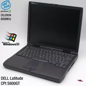 Dell Latitude Cpt S600Gt Notebook Laptop Windows 98 Parallel Port Rs-232 - Picture 1 of 9