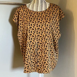 Show Me Your Mumu Womens Short Sleeve Slit Front Paisley Boho Blouse Size S - Picture 1 of 11