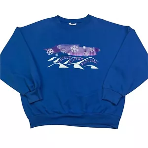 Vintage 1980s Medium Crewneck Sweatshirt Pullover Winter Carnival Canada EUC - Picture 1 of 9