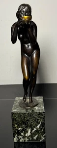 Bronzefigur, Die Trinkende, Prof. Victor Seifert, Aktiengesellschaft Gladenbeck, - Bild 1 von 18