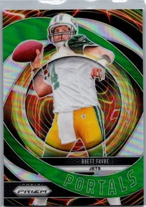 2024 Panini Prizm Portals Green Prizm #2 Brett Favre New York Jets - Picture 1 of 2