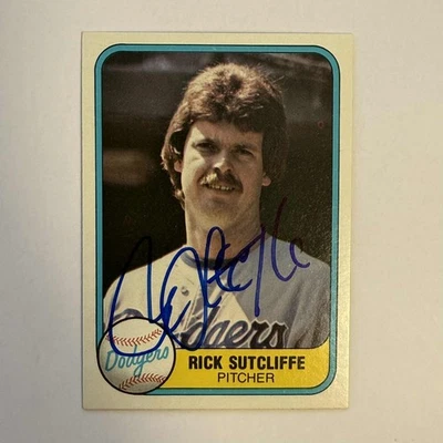Tarjeta de béisbol autografiada/firmada Rick Sutcliffe Fleer #125 Dodgers MLB JSA 8553 Foto 1 de 2