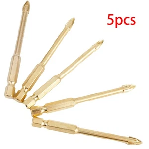 5Pcs Drill Bits Ceramic Metal Wall Glass Punching Hole Working Set - 6mm - Picture 1 of 12