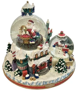 Seltene 2013 Christopher Radko musikalische Schneekugel Nordpol-Werkstatt in Box funktioniert - Bild 1 von 15