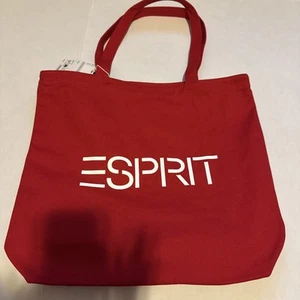 Esprit Vintage Throw-Back 90er rot Canvas Beuteltasche Neu mit Etikett authentisch - Bild 1 von 9