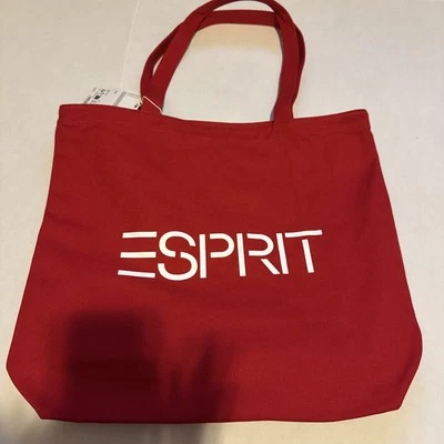 ESPRIT Vintage Throw-back 90's Red Canvas Tote NWT Authentic - Image 1 of 4