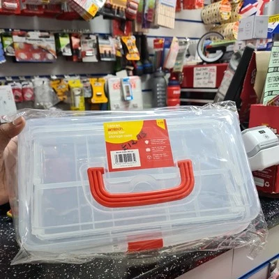 3 Tier Storage Case Heavy Duty Tool Box 10 Compartments Folding Handle Durable - Image 1 of 3