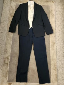 Next boys navy 5pce trousers, shirt waistcoat,tie and jacket suit age 11- 12yrs - Picture 1 of 4