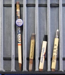 4 LÁPICES BULLET MORTON SALT PILLSBURY SEGURO ALIMENTACIÓN ALCANTARILLAS ILLINOIS ESTATE - Imagen 1 de 13