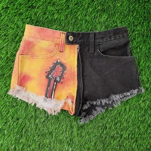 Vintage Gypsy Jeans Shorts Womens 0 26x2 High-Waist Two-Tone - Picture 1 of 20