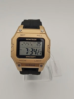 Armitron 40/8460, Chronograph, Alarm, Date, 100 Meter WR, Black Strap - Image 1 of 4