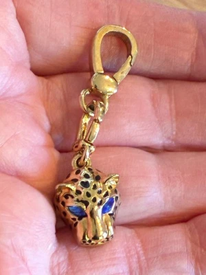 RARE JUICY COUTURE LEOPARD CAT CHARM NO BOX  Cheetah BLUE EYES Panther - Image 1 of 4