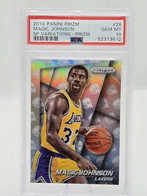 2014-15 Prizm Magic Johnson #26 SP Variation Silver Prizm Lakers PSA 10 *READ* - Image 1 of 2