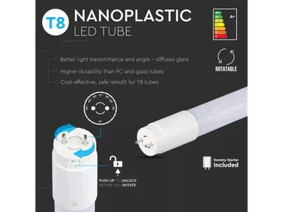 KIT 10Pz Tubo LED 60cm 10W | 850 Lumen a Luce Calda 3000K - Immagine 1 di 4