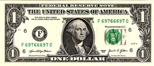 $1 2021 Fancy Serial  Uncirulated CU   F69766697C - Picture 1 of 1