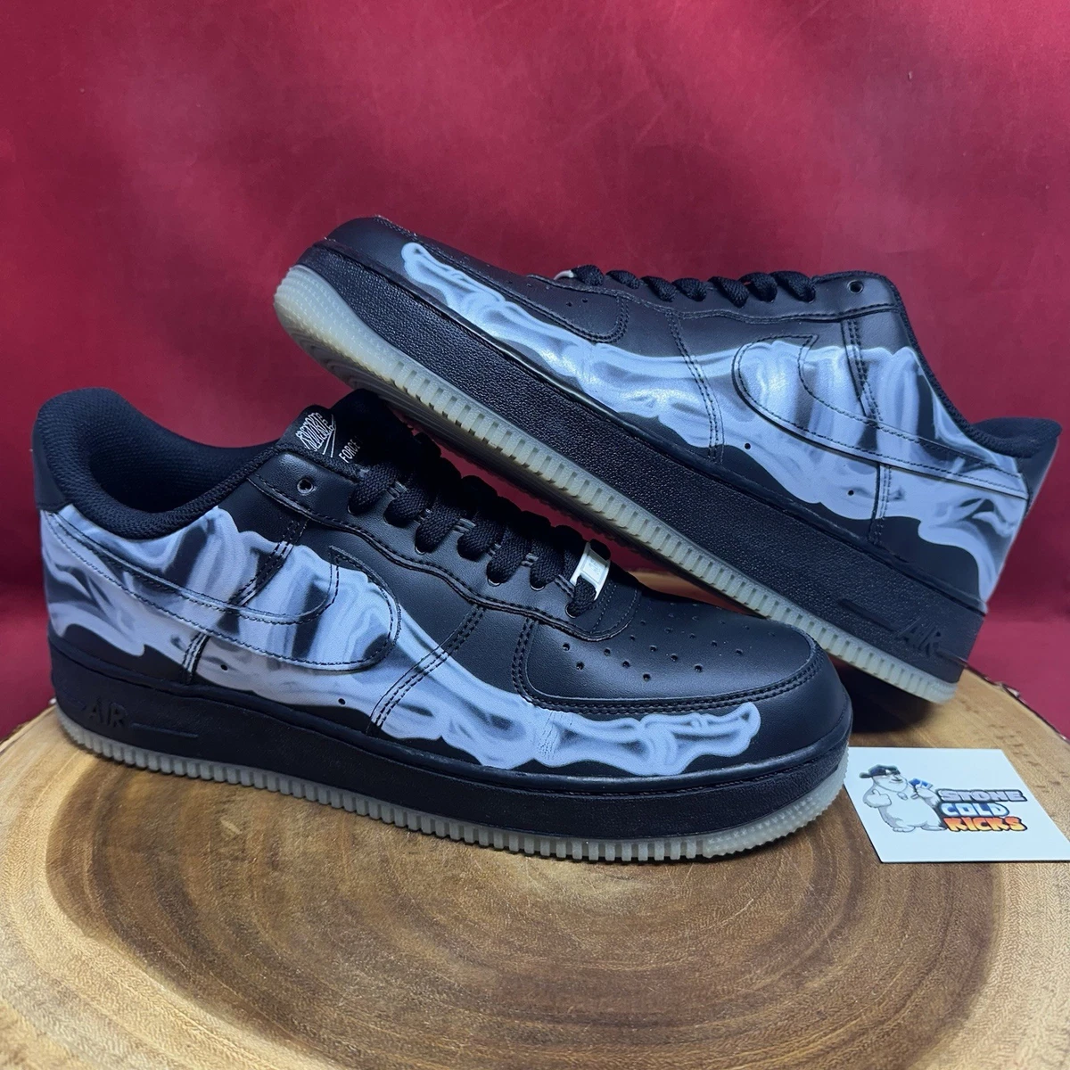 Nike Air Force 1 '07 QS Black Skeleton for Sale | Authenticity