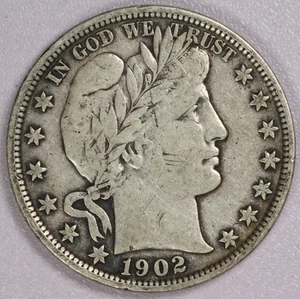 1902 Barber Silver Half Dollar 50C-VF+ - Bild 1 von 2
