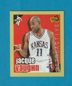 1997 Press Pass Double Threat RETROACTIVE insert #26 Jacque Vaughn UTAH JAZZ
