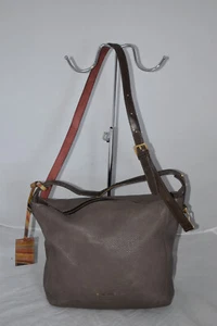 Paul Smith Taupe Grey Leather Zip Hobo Handle & Shoulder Strap Womens Handbag - Picture 1 of 18