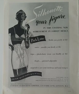 1952 para mujer corsés Silhouette Limited Park Lane anuncio de moda vintage - Imagen 1 de 1
