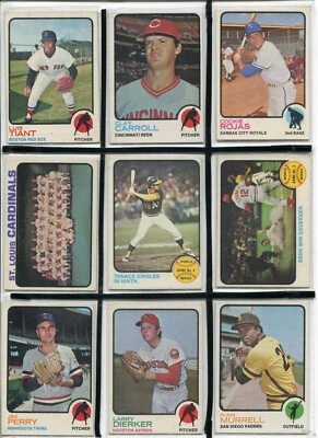 *W - 1973 Topps 28 card lot: Luis Tiant, WS 3 & 4, Cardinals, White Sox, etc. - Image 1 of 4