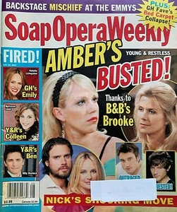 'YOUNG AND RESTLESS' AMBER'S BUSTED! July 10, 2007 SOAP OPERA WEEKLY Magazine - Picture 1 of 1