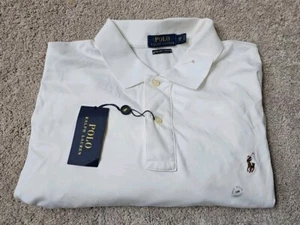 Ralph Lauren Polo Shirt Mens XXB Light White Short Sleeve Pony Soft New - Picture 1 of 8