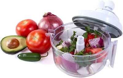 KITCHEN + HOME Salsa Master Salsa Maker - As Seen On TV Food Chopper & Manual Food Processor
