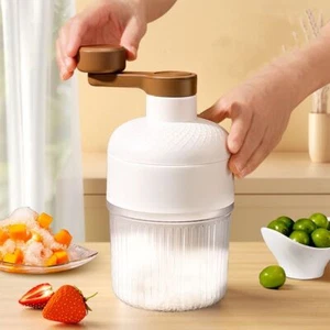 Mini Shaved Ice Machine Ice Crusher Hand Operated Shaved Ice Milkshake Maker - Picture 1 of 11