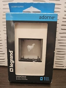 legrand adorne collection Powder White One-Gang Screwless Wall Plate AWP1G2PW4 - Picture 1 of 2