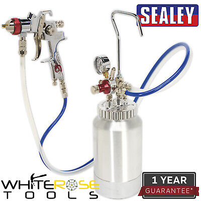 Sealey HVLP Pressure Pot System With Spray Gun & Hoses 1.7mm Set-Up • 225.85€