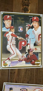 1992 UPPER DECK COMMEMORATIVE SHEET PHILLIES CARLTON ALLEN MCGRAW LUZINSKI BOWA - Picture 1 of 1