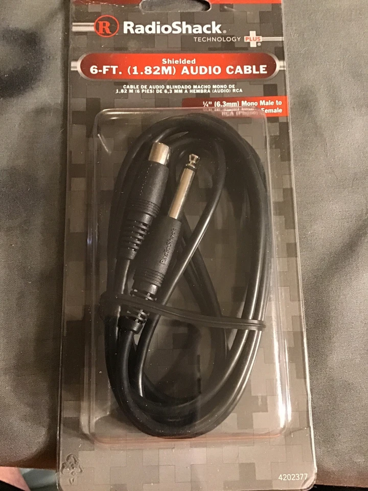 RadioShack 4202377 6ft Shielded 6.3mm to RCA Shielded Audio Cable - Deal - Image 1 of 2