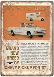 Metal Sign - 1967 Chevrolet Pickup Truck Ad - Vintage Look Reproduction A10465 - Picture 1 of 2