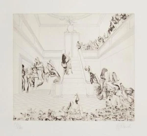 Hans-Georg Rauch, The Crazy Party Suite: "The Crazy Party", Aquatint Etching, si - Picture 1 of 3